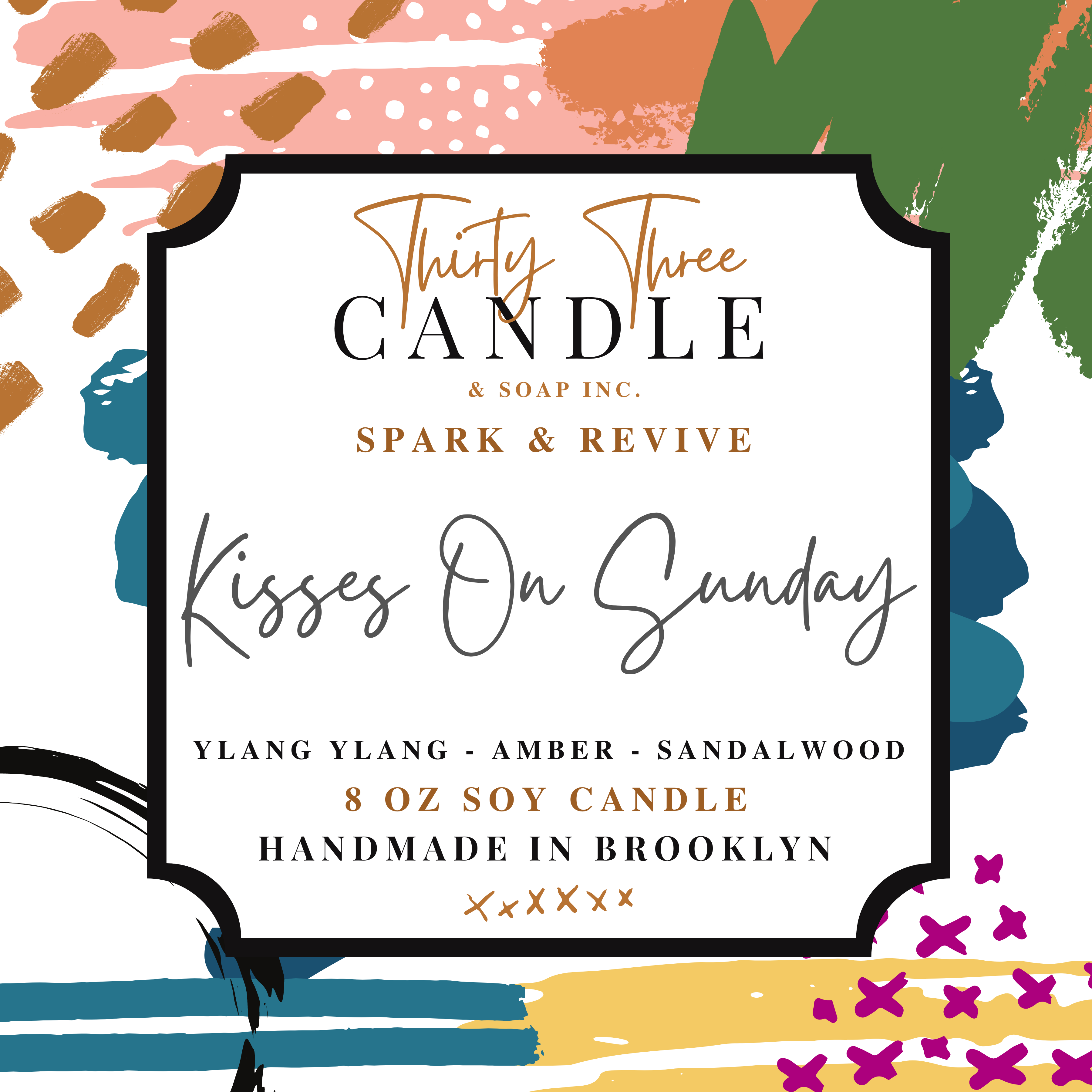 Kisses On Sunday Scented Soy Candle